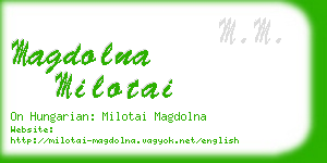 magdolna milotai business card